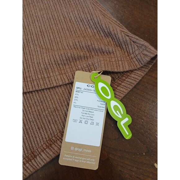 NEW Ogl Move Chestnut Brown Flared Sleeve V-Neck Cardigan Size XL Super Soft - Picture 7 of 8